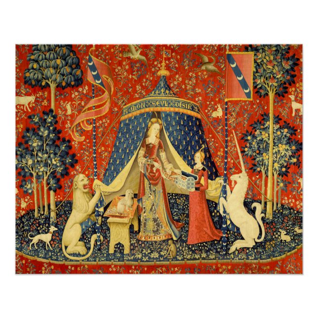 Unicorn Tapestries Lady Legend Medieval Poster (Front)