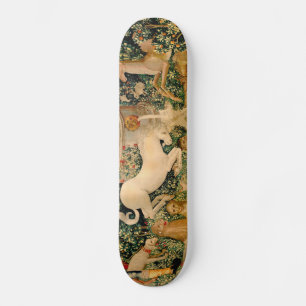 Unicorn Tapestries Medieval Art Skateboard