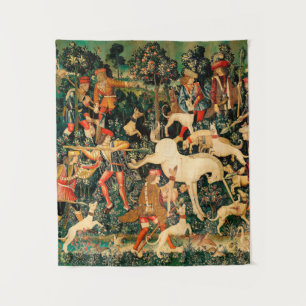 Unicorn Tapestries Medieval Classic Defends Hunt 