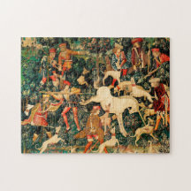 Unicorn Tapestries Medieval Classic Defends Hunt