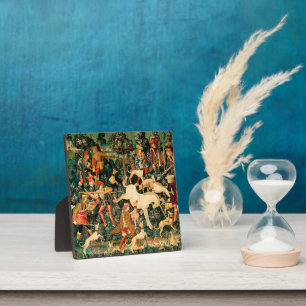Unicorn Tapestries Medieval Classic Defends Hunt Plaque