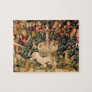 Unicorn Tapestries Medieval Hunting Jigsaw Puzzle