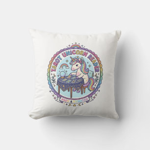 Unicorn Tarot Unicorn Reader Funny Shirt Graphic_1 Throw Pillow