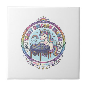 Unicorn Tarot Unicorn Reader Funny Shirt Graphic_1 Tile