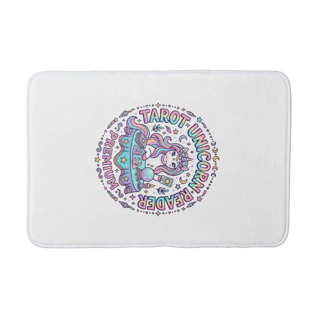Unicorn Tarot Unicorn Reader Premium Funny Print o Bath Mat (Front)