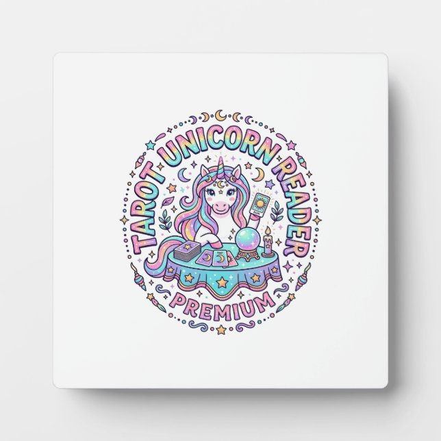 Unicorn Tarot Unicorn Reader Premium Funny Print o Plaque (Front)