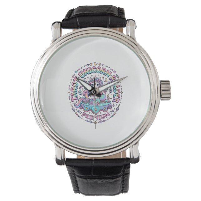Unicorn Tarot Unicorn Reader Premium Funny Print o Watch (Front)
