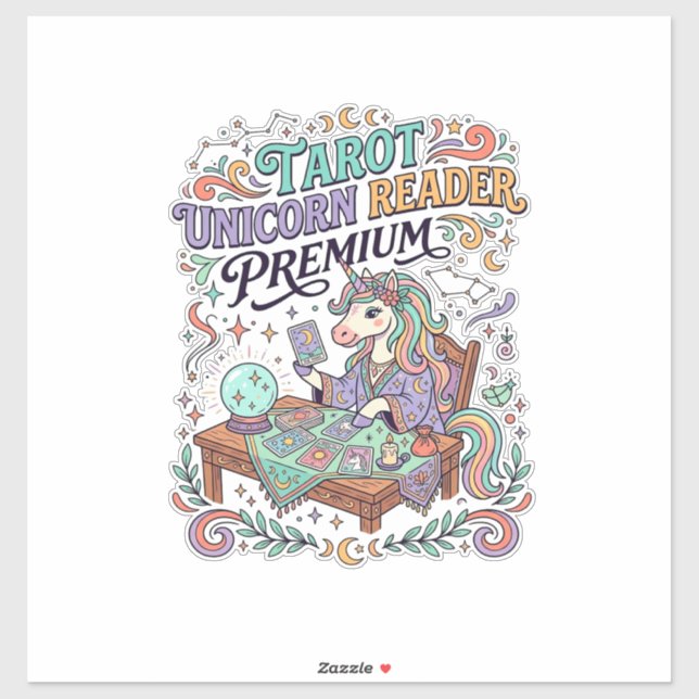 Unicorn Tarot Unicorn Reader Premium Kawaii Appare (Sheet)