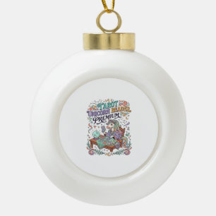 Unicorn Tarot Unicorn Reader Premium Kawaii Appare Ceramic Ball Christmas Ornament