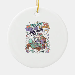 Unicorn Tarot Unicorn Reader Premium Kawaii Appare Ceramic Ornament