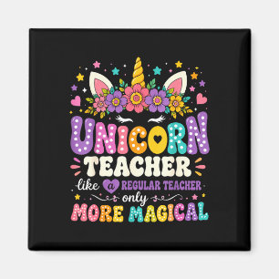 Unicorn teacher funny women teachers back to magnet
