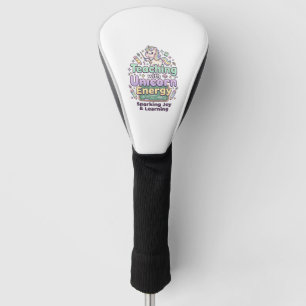 Unicorn Teaching with Unicorn Energy Bold Typograp Golf Head Cover