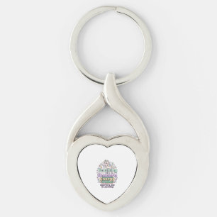 Unicorn Teaching with Unicorn Energy Bold Typograp Keychain