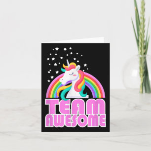 Unicorn Team Awesome Rainbow Jga Wedding Bride And Card
