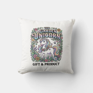 Unicorn The Garden Unicorn Commercial Vector Desig Throw Pillow