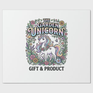 Unicorn The Garden Unicorn Commercial Vector Desig Wrapping Paper
