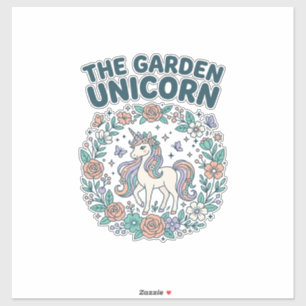 Unicorn The Garden Unicorn Trendy T-Shirt Design_1