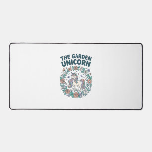 Unicorn The Garden Unicorn Trendy T-Shirt Design_1 Desk Mat