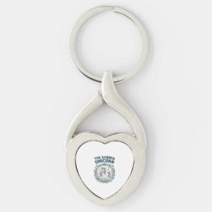 Unicorn The Garden Unicorn Trendy T-Shirt Design_1 Keychain