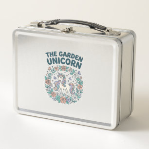 Unicorn The Garden Unicorn Trendy T-Shirt Design_1 Metal Lunch Box