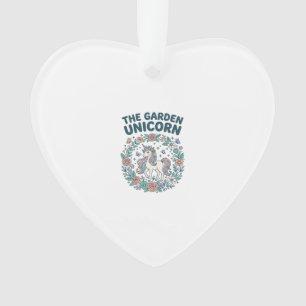 Unicorn The Garden Unicorn Trendy T-Shirt Design_1 Ornament