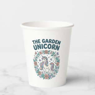 Unicorn The Garden Unicorn Trendy T-Shirt Design_1 Paper Cups