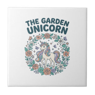 Unicorn The Garden Unicorn Trendy T-Shirt Design_1 Tile