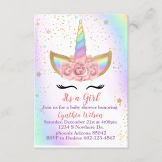 Unicorn Theme Invitation