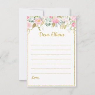 Unicorn Theme Time Capsule Note Card