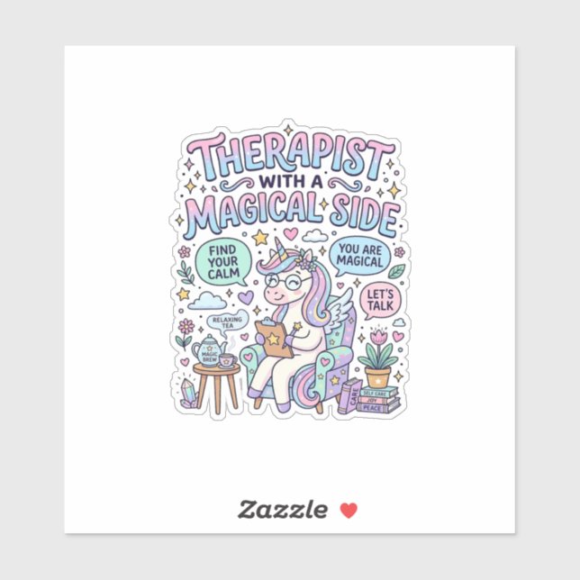 Unicorn Therapist with a Magical Side Gift Idea St (Sheet)