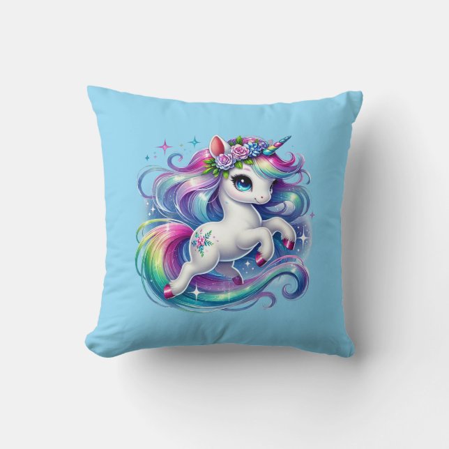 Unicorn Throw Pillow (Front)