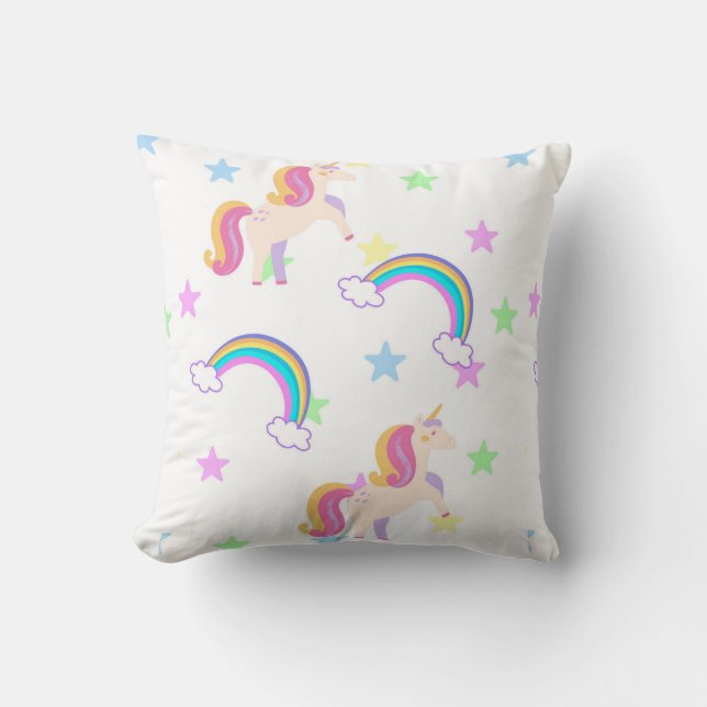 Unicorn Throw Pillow (Front)