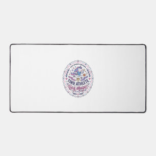 Unicorn Tiny Athlete Big Magic Playful Print on De Desk Mat