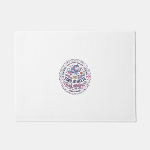 Unicorn Tiny Athlete Big Magic Playful Print on De Doormat