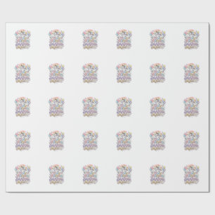 Unicorn Tiny Human Major Magic Premium Vector Vect Wrapping Paper