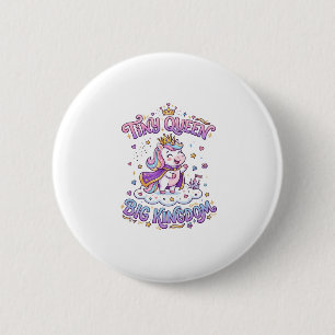 Unicorn Tiny Queen Big Kingdom Gift Idea Sticker a 2 Inch Round Button