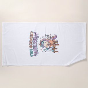 Unicorn Tiny Scientist Unicorn Trendy Product Grap Beach Towel