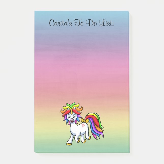Unicorn To Do List Post-It Notes (Front)