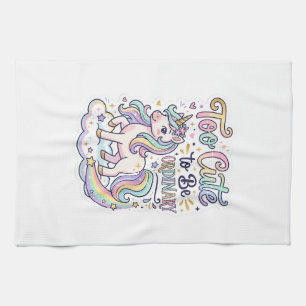 Unicorn Too Cute to Be Ordinary Premium Vector Sti Kitchen Towel