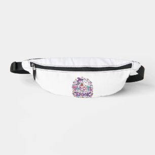 Unicorn Too Cute to Spook Colourful Marketplace Ar Fanny Pack