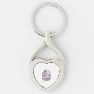 Unicorn Too Cute to Spook Colourful Marketplace Ar Keychain