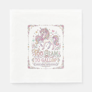 Unicorn Too Glam to Gallop Adorable Apparel Graphi Napkin