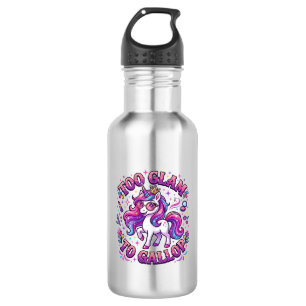 Unicorn Too Glam to Gallop Commercial Print on Dem 532 Ml Water Bottle