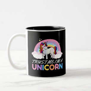 Unicorn Trust Me I'm Unicorn Two-Tone Coffee Mug