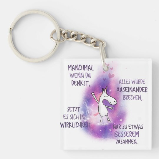 Unicorn unicorn 1 Double-Sided square acrylic keychain