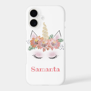 Unicorn, Unicorn Face, personalized, girly, floral