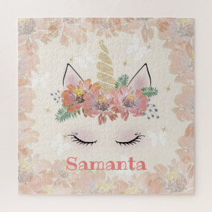 Unicorn, Unicorn Face, personalized Jigsaw Puzzle