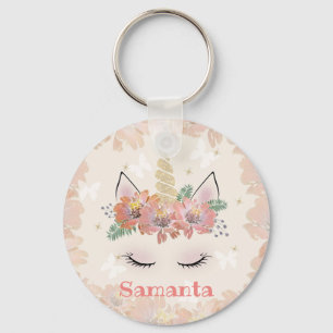 Unicorn, Unicorn Face, personalized Keychain