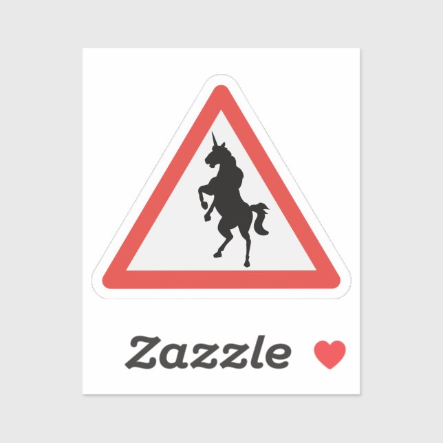 Unicorn Unicorns Road Sign Cryptozoology (Sheet)