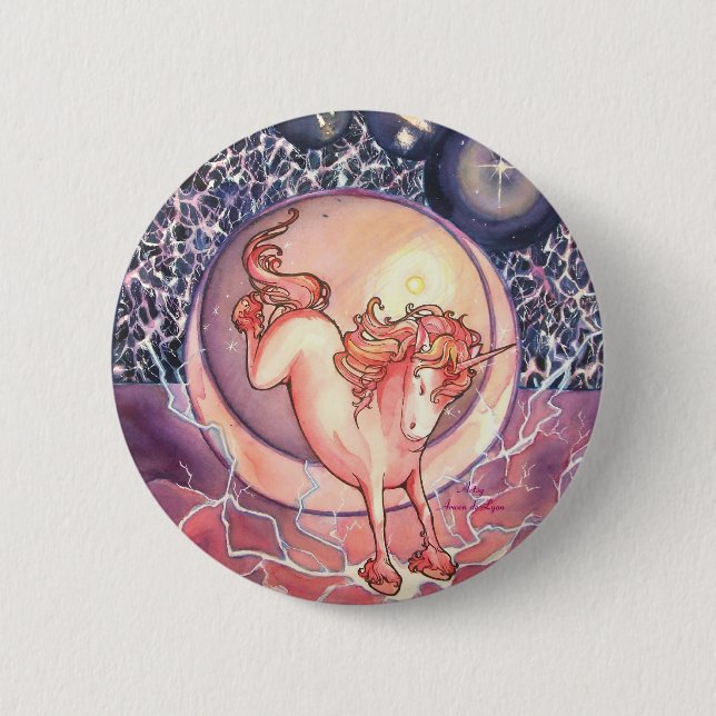 Unicorn, Universe 2 Inch Round Button (Front)